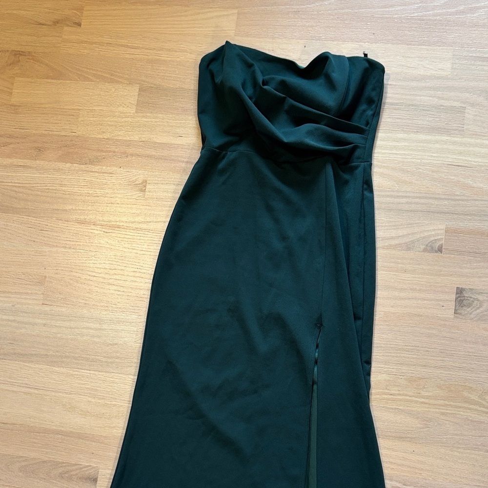 Windsor Strapless Emerald Dress -58sku - Picture 1 of 7